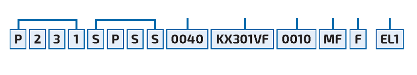 PKX series part number